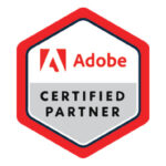 adobecertifiedpartner WebTouch IT Solutions Adobe Certified Partner badge in a red hexagonal shape indicating official Adobe partnership status